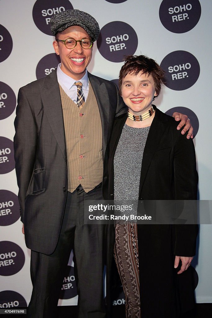 Production designer Cynthia Hopkins and guest attend Soho Rep's 2015
