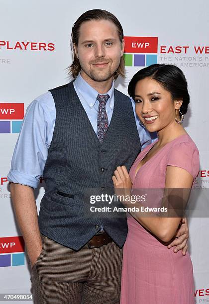 Actress Constance Wu and Ben Hethcoat arrive at the East West Players' Golden Anniversary Visionary Awards Dinner and Silent Auction at the Universal...