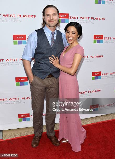Actress Constance Wu and Ben Hethcoat arrive at the East West Players' Golden Anniversary Visionary Awards Dinner and Silent Auction at the Universal...