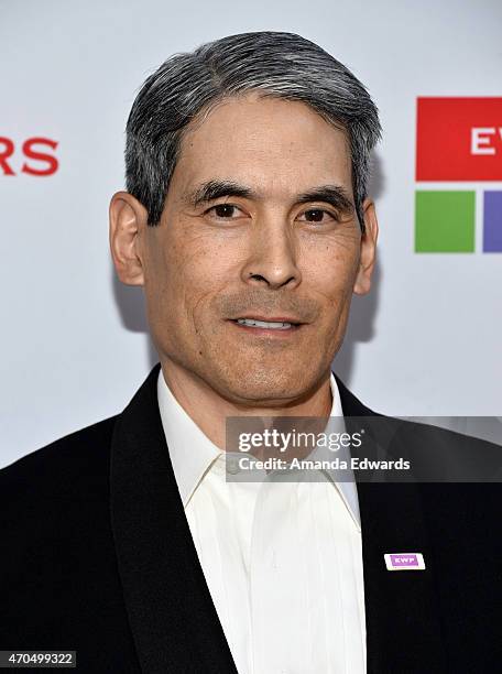 Actor Chris Tashima arrives at the East West Players' Golden Anniversary Visionary Awards Dinner and Silent Auction at the Universal Hilton Hotel on...