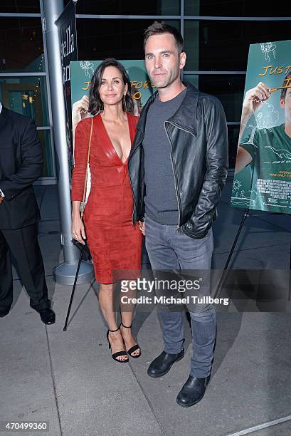 Director Courteney Cox and musician Johnny McDaid attend a screening of Anchor Bay Entertainment's film "Just Before I Go" at ArcLight Hollywood on...