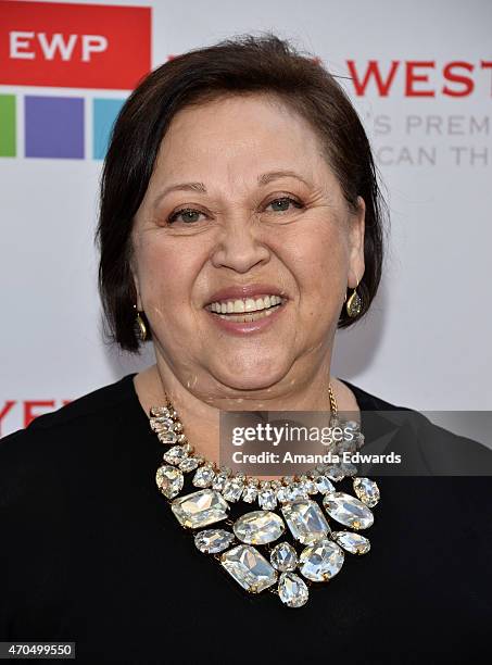 Actress Amy Hill arrives at the East West Players' Golden Anniversary Visionary Awards Dinner and Silent Auction at the Universal Hilton Hotel on...