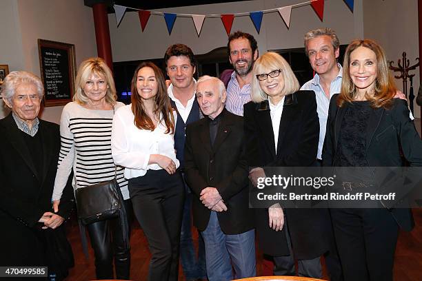 Philippe Gildas and his wife Marise Gildas, Vanessa Demouy and her husband Philippe Lellouche, Charles Aznavour, Christian Vadim, Mireille Darc,...