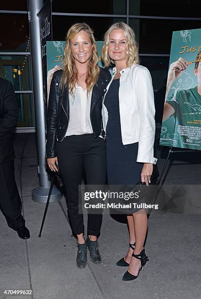 Model Lisa Sheldon and producer Alexandria Jackson attends a screening of Anchor Bay Entertainment's film "Just Before I Go" at ArcLight Hollywood on...