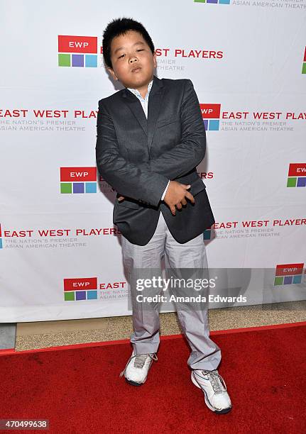 Actor Hudson Yang arrives at the East West Players' Golden Anniversary Visionary Awards Dinner and Silent Auction at the Universal Hilton Hotel on...