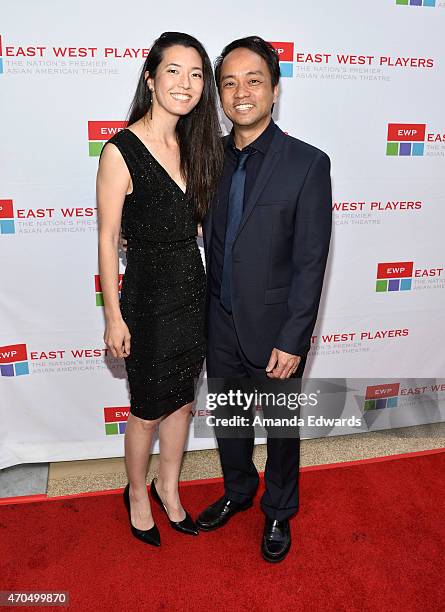 Musician Daniel Ho and Lydia Ho arrive at the East West Players' Golden Anniversary Visionary Awards Dinner and Silent Auction at the Universal...