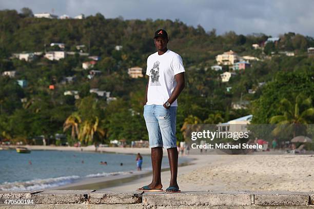 West Indies all rounder Jason Holder poses for a portrait on April 20, 2015 in Grenada, Grenada.