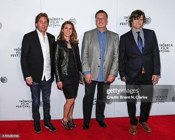 Jamie LoKoff, Tammy Tiehel-Stedman, Brian O'Connor and Tommy Joyner arrive for the World Premiere Narrative: "Slow Learners" during the 2015 Tribeca...
