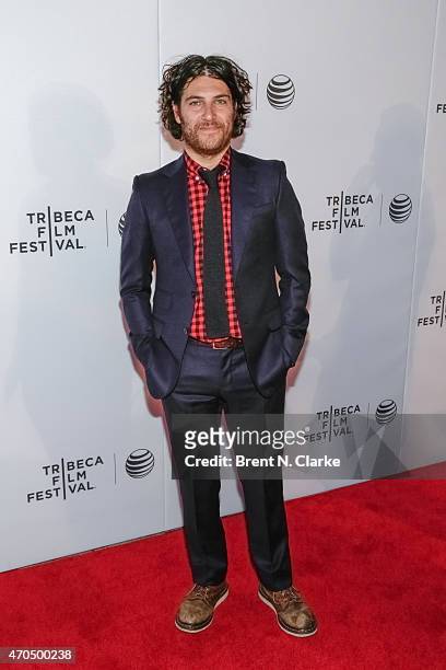 Actor Adam Pally arrives for the World Premiere Narrative: "Slow Learners" during the 2015 Tribeca Film Festival held at Regal Battery Park 11 on...