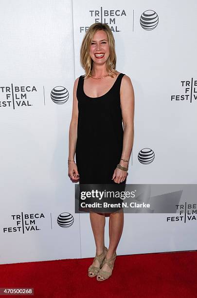 Actress Mary Grill arrives for the World Premiere Narrative: "Slow Learners" during the 2015 Tribeca Film Festival held at Regal Battery Park 11 on...