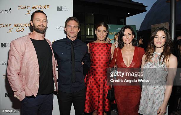 Garret Dillahunt, Seann William Scott, Kate Walsh, Courteney Cox and Olivia Thirlby attend the Los Angeles Special Screening of "Just Before I Go" at...