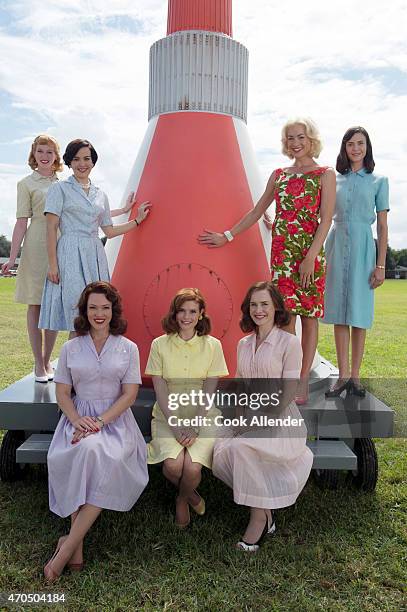 Walt Disney Television via Getty Images's "The Astronaut Wives Club" stars Zoe Boyle as Jo Schirra, Azure Parsons as Annie Glenn, Erin Cummings as...