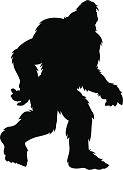 hairy bigfoot silhouette