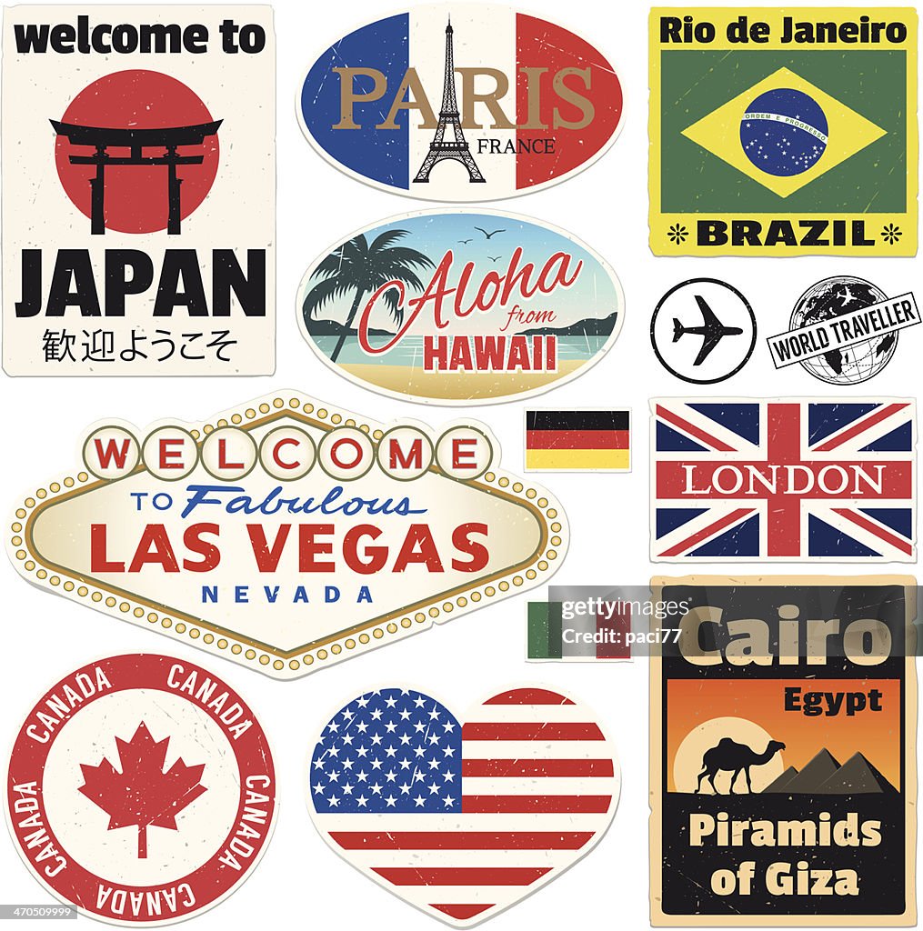 Baggage Vintage Travel Stickers