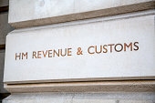 HM Revenue & Customs Sign, Westminster, London