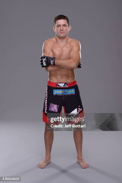 Demian Maia poses for a portrait during a UFC photo session on February 19, 2014 in Las Vegas, Nevada.