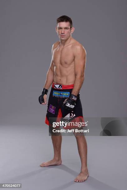 Demian Maia poses for a portrait during a UFC photo session on February 19, 2014 in Las Vegas, Nevada.