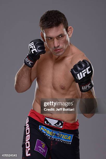 Demian Maia poses for a portrait during a UFC photo session on February 19, 2014 in Las Vegas, Nevada.