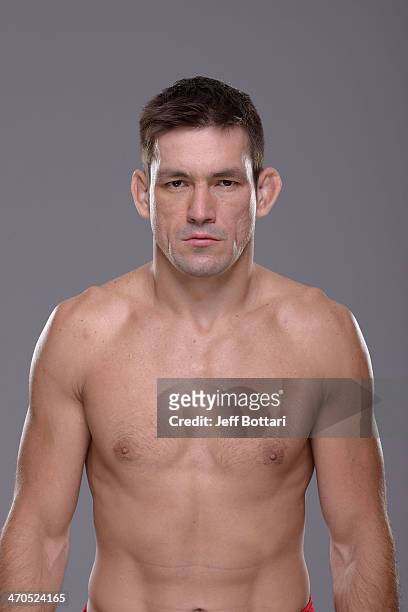 Demian Maia poses for a portrait during a UFC photo session on February 19, 2014 in Las Vegas, Nevada.