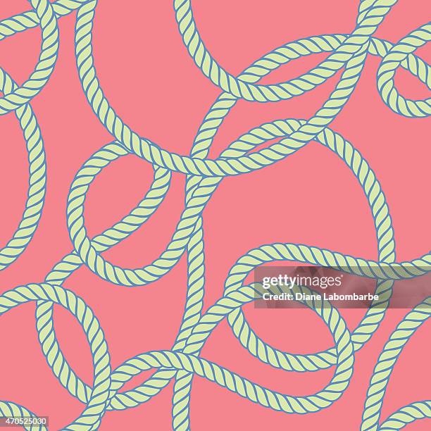 seamless repeating pattern of nautical rope - mole stock illustrations