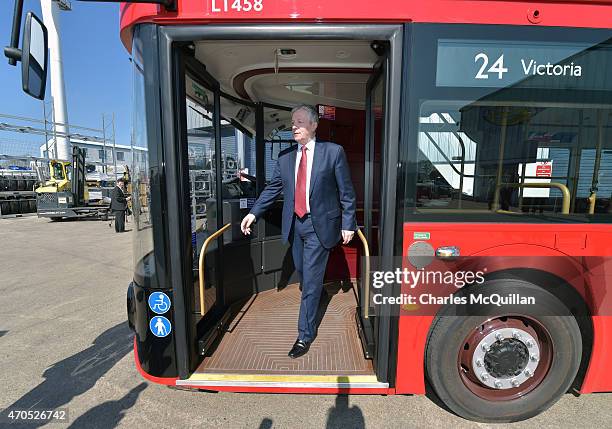 Northern Ireland First Minister and DUP leader Peter Robinson attends the launch of the Democratic Unionist Party Election Manifesto at Wrightbus,...