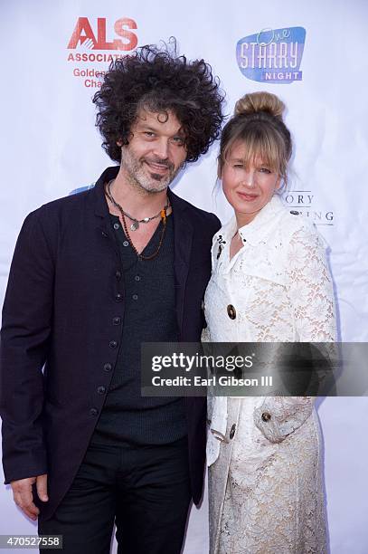 Doyle Bramhall and Actress Renee Zellweger attend "One Stary Night..From Broadway To Hollywood" In support of the Gloden West Chapter of the ALS...