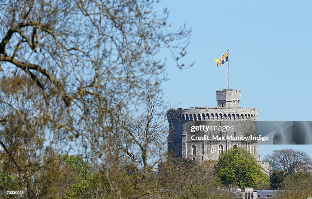 The Royal Standard Flies Over Windsor Castle To Mark The Queen's Birthday