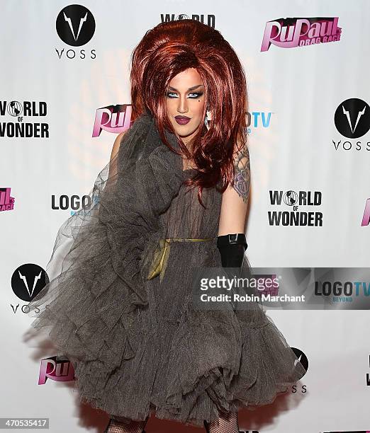 Adore Delano attends "RuPaul's Drag Race" Season 6 Party at Stage 48 on February 19, 2014 in New York City.