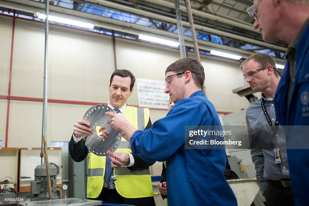 U.K. Chancellor Of The Exchequer George Osborne Canvassing With Local Conservative Party Members Of Parliament Ahead Of U.K. General Election