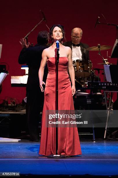 Actress/Singer Jean Louisa Kelly performs at "One Starry Night...From Broadway to Hollywood" In Support of Golden West Chapter of the ALS Association...