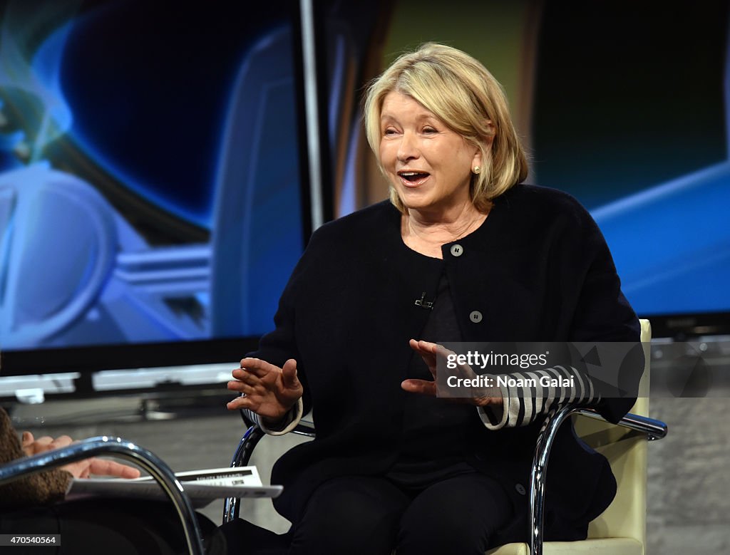 Martha Stewart Visits FOX Business Network With Maria Bartiromo