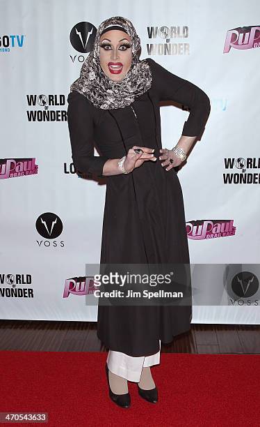 Magnolia Crawford attends "RuPaul's Drag Race" Season 6 Premiere Party at Stage 48 on February 19, 2014 in New York City.
