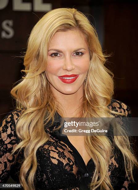 Personality Brandi Glanville poses at her book signing For "Drinking & Dating" at Barnes & Noble bookstore at The Grove on February 19, 2014 in Los...