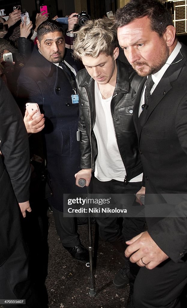 Celebrity Sightings During The BRIT Awards In London - February 19,2014