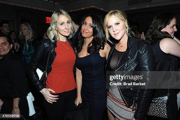 Comic Nikki Glaser, Rachel Feinstein and Creator/Executive Producer Amy Schumer attend the Inside Amy Schumer 3rd Season Premiere Party on April 19,...