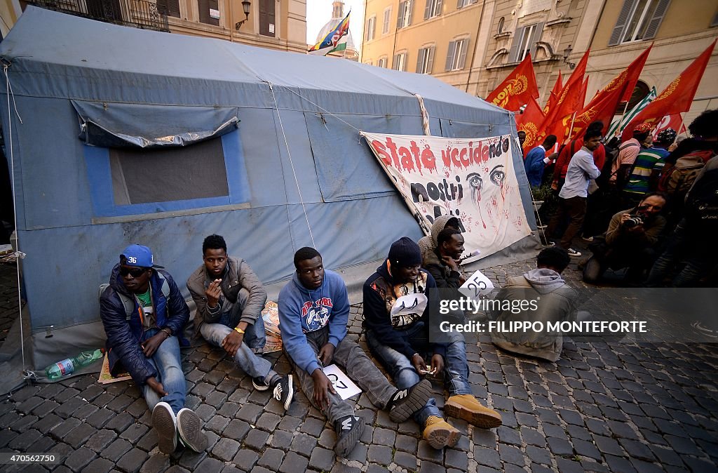 ITALY-IMMIGRATION-SHIPWRECK-DEMO