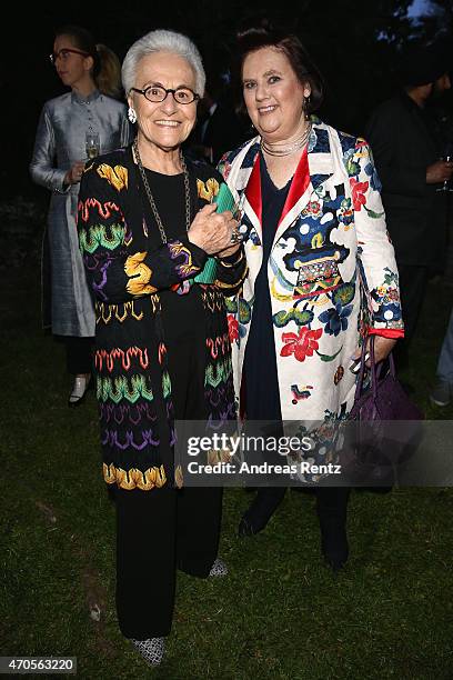 Rosita Missoni and International Vogue Editor Suzy Menkes attend the Conde' Nast International Luxury Conference Welcome Reception at Four Seasons...