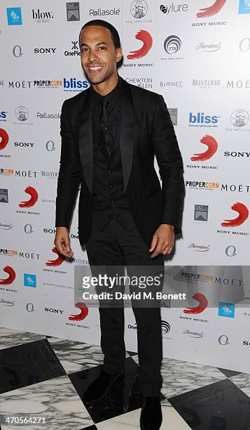 Marvin Humes attends The BRIT Awards 2014 Sony after party on February 19, 2014 in London, England.