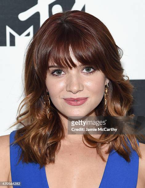 Katie Stevens attends the MTV 2015 Upfront presentation on April 21, 2015 in New York City.
