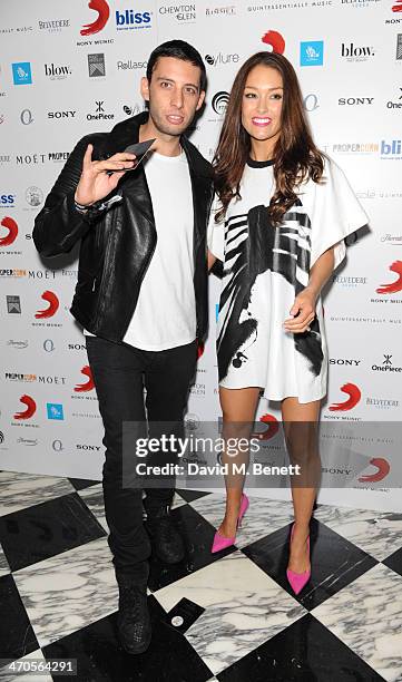 Example and Erin McNaught attend The BRIT Awards 2014 Sony after party on February 19, 2014 in London, England.