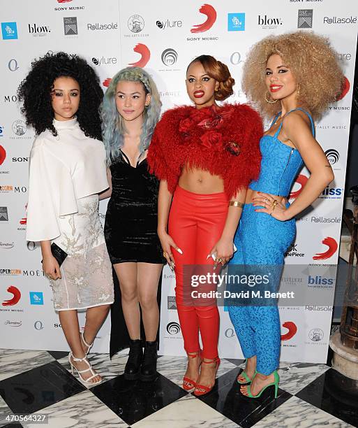 Neon Jungle attend The BRIT Awards 2014 Sony after party on February 19, 2014 in London, England.