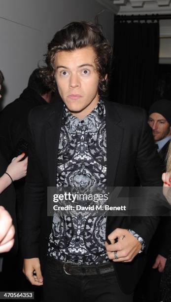 Harry Styles attends The BRIT Awards 2014 Sony after party on February 19, 2014 in London, England.