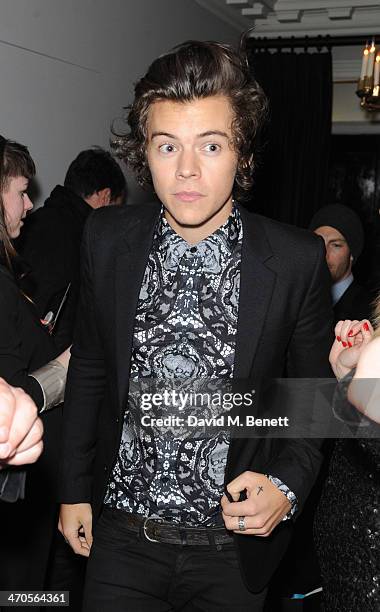 Harry Styles attends The BRIT Awards 2014 Sony after party on February 19, 2014 in London, England.