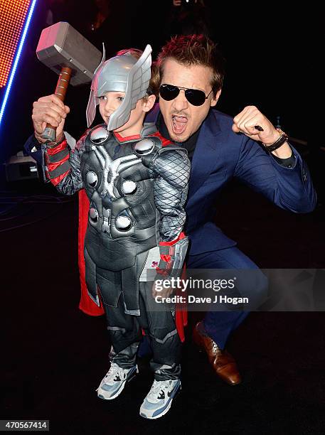 Jeremy Renner attends "The Avengers: Age Of Ultron" European premiere at Westfield London on April 21, 2015 in London, England.