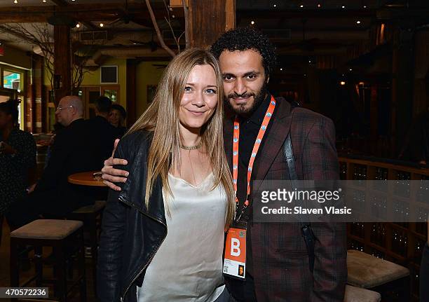 Robin Rose Singer and Yasir Kareem attend Directors Brunch during the 2015 Tribeca Film Festival at City Winery on April 21, 2015 in New York City.
