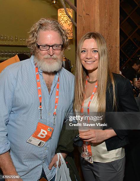 Tony McNamara and Robin Rose Singer attend Directors Brunch during the 2015 Tribeca Film Festival at City Winery on April 21, 2015 in New York City.