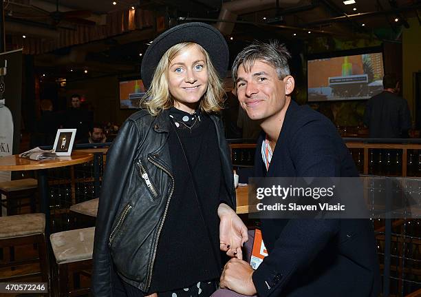 Stacey Lee and Anthony Mathile attend Directors Brunch during the 2015 Tribeca Film Festival at City Winery on April 21, 2015 in New York City.