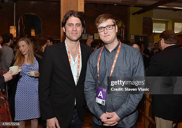 John Paul Hortsmann and Todd Wiseman Jr. Attend Directors Brunch during the 2015 Tribeca Film Festival at City Winery on April 21, 2015 in New York...