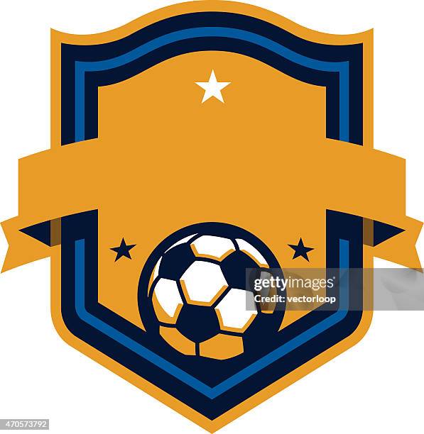 stockillustraties, clipart, cartoons en iconen met soccer shield - sports championship