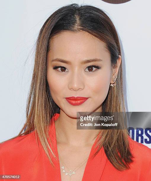 Actress Jamie Chung arrives at the Los Angeles Premiere of Hulu's "Resident Advisors" at Sherry Lansing Theatre at Paramount Studios on March 31,...